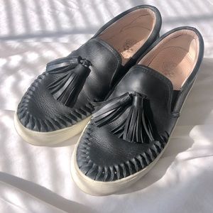 Vince Camuto Kayleena Black Leather Sneaker